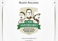 Con sesión solemne, los tres poderes del estado conmemoran el CXIII Aniversario del inicio de la Revolución Mexicana